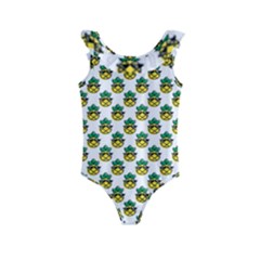 Holiday Pineapple Kids  Frill Swimsuit by Sparkle