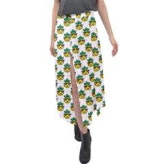 Holiday Pineapple Velour Split Maxi Skirt by Sparkle