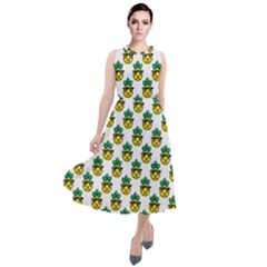 Holiday Pineapple Round Neck Boho Dress by Sparkle