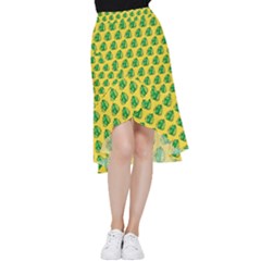 Beautiful Pattern Frill Hi Low Chiffon Skirt by Sparkle