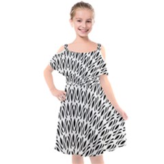 Vertical Kids  Cut Out Shoulders Chiffon Dress by Sobalvarro