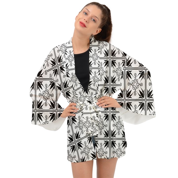 Greece Long Sleeve Kimono