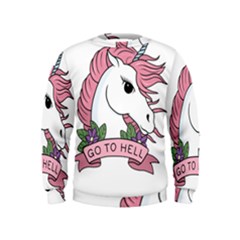 Go To Hell Kids  Sweatshirt by Valentinaart