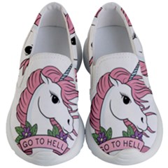 Go To Hell Kids Lightweight Slip Ons by Valentinaart