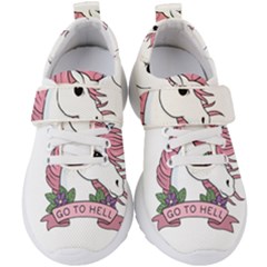 Go To Hell Kids  Velcro Strap Shoes by Valentinaart