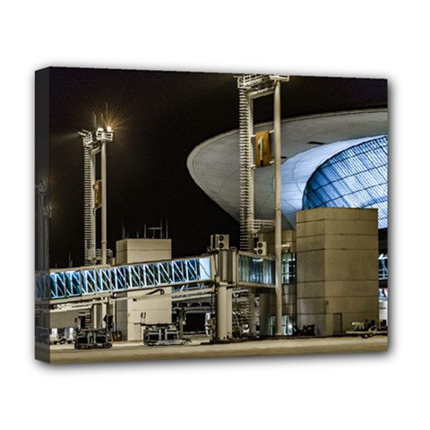 Montevideo Airport Night Scene, Uruguay Deluxe Canvas 20  X 16  (stretched)