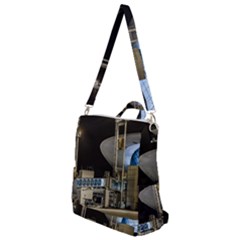 Montevideo Airport Night Scene, Uruguay Crossbody Backpack by dflcprintsclothing