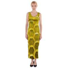 Hexagon Windows Fitted Maxi Dress by essentialimage