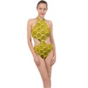 Hexagon Windows Halter Side Cut Swimsuit View1