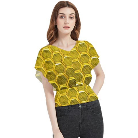 Hexagon Windows Butterfly Chiffon Blouse by essentialimage