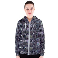 Funky Mosaic  Women s Zipper Hoodie by MRNStudios