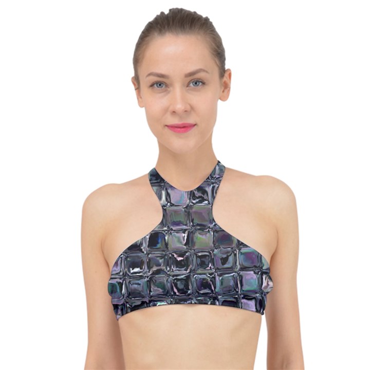 Funky Mosaic  High Neck Bikini Top