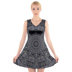 Mellow Mandala  V-neck Sleeveless Dress by MRNStudios