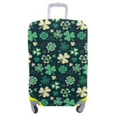 Shamrock Pattern Pink Blue Metallic Pattern Luggage Cover (medium) by designsbymallika