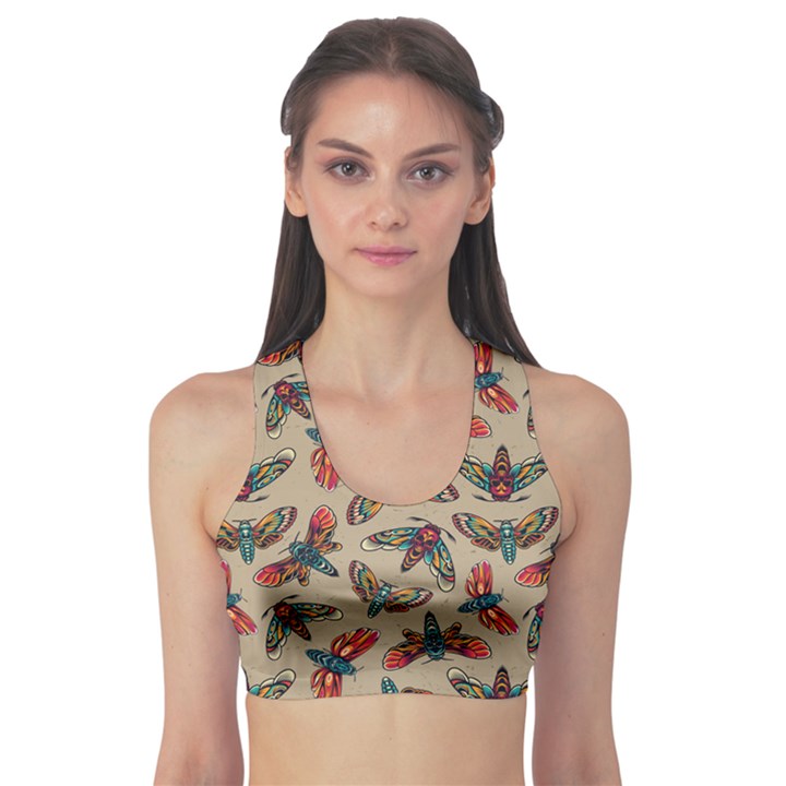 Dragonfly Pattern Sports Bra