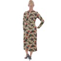 Dragonfly Pattern Velvet Maxi Wrap Dress View2