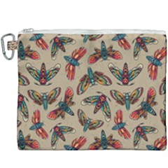 Dragonfly Pattern Canvas Cosmetic Bag (xxxl) by designsbymallika