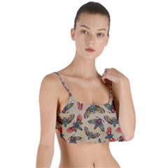 Dragonfly Pattern Layered Top Bikini Top  by designsbymallika