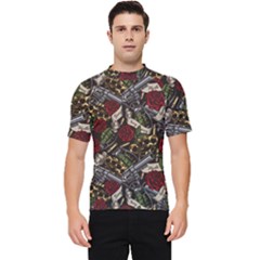 Hustle Hard Dragonfly Pattern Men s Short Sleeve Rash Guard