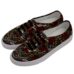 Hustle Hard Dragonfly Pattern Men s Classic Low Top Sneakers by designsbymallika