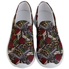 Hustle Hard Dragonfly Pattern Men s Lightweight Slip Ons by designsbymallika