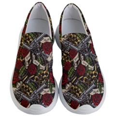 Hustle Hard Dragonfly Pattern Women s Lightweight Slip Ons by designsbymallika