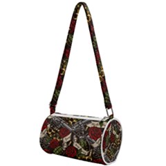 Hustle Hard Dragonfly Pattern Mini Cylinder Bag