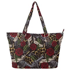 Hustle Hard Dragonfly Pattern Full Print Shoulder Bag by designsbymallika