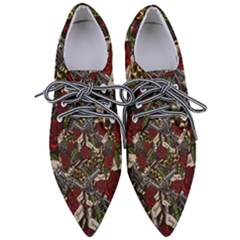 Hustle Hard Dragonfly Pattern Pointed Oxford Shoes by designsbymallika