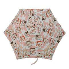 Menaki Cat Pattern Mini Folding Umbrellas by designsbymallika