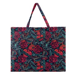 Strangled In Love Zipper Large Tote Bag by designsbymallika