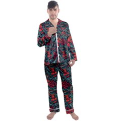 Strangled In Love Men s Long Sleeve Satin Pajamas Set by designsbymallika