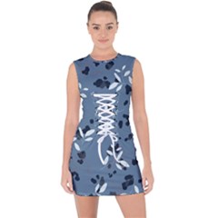 Abstract Fashion Style  Lace Up Front Bodycon Dress by Sobalvarro