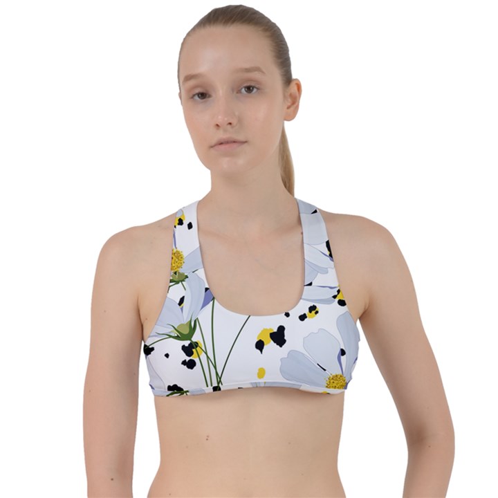 Tree poppies  Criss Cross Racerback Sports Bra