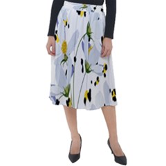 Tree Poppies  Classic Velour Midi Skirt  by Sobalvarro