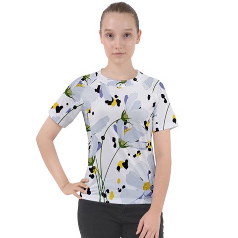 Tree Poppies  Women s Sport Raglan Tee by Sobalvarro