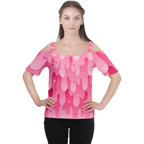 Rose Slime  Cutout Shoulder Tee by Sobalvarro