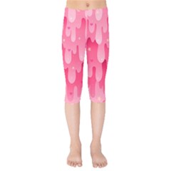 Rose Slime  Kids  Capri Leggings  by Sobalvarro