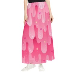 Rose Slime  Maxi Chiffon Skirt