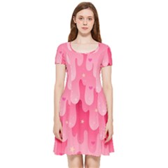 Rose Slime  Inside Out Cap Sleeve Dress