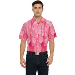 Rose Slime  Men s Short Sleeve Pocket Shirt 