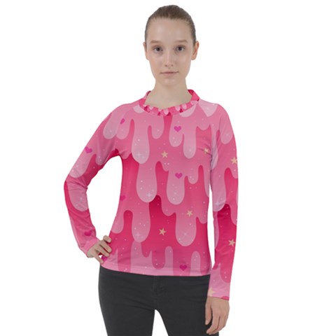 Rose Slime  Women s Pique Long Sleeve Tee by Sobalvarro