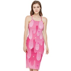 Rose Slime  Bodycon Cross Back Summer Dress