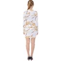 Birds and flowers  V-neck Bodycon Long Sleeve Dress View2