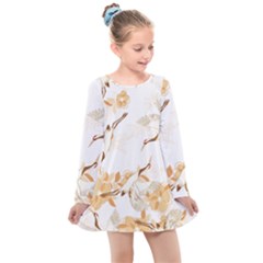 Birds And Flowers  Kids  Long Sleeve Dress by Sobalvarro