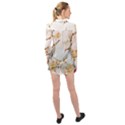 Birds and flowers  Long Sleeve Chiffon Shirt View2