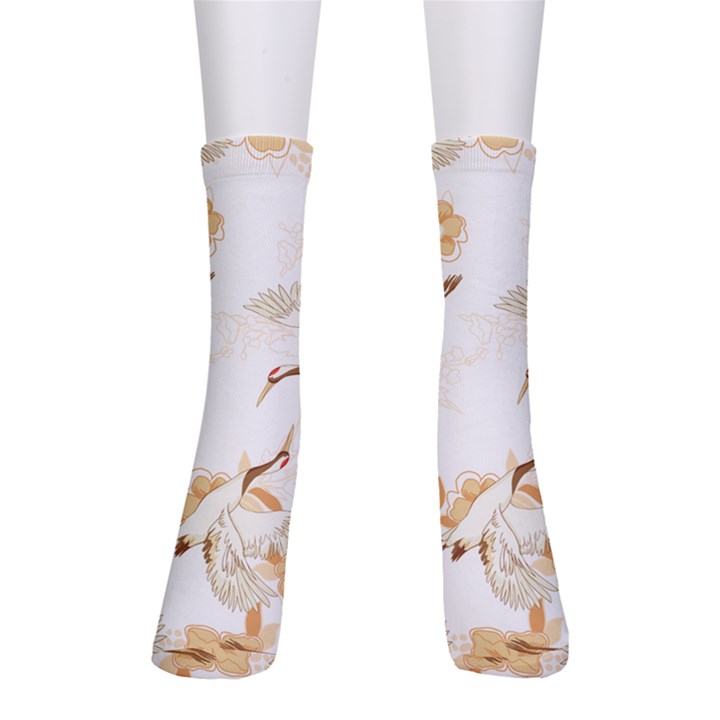 Birds and flowers  Men s Crew Socks