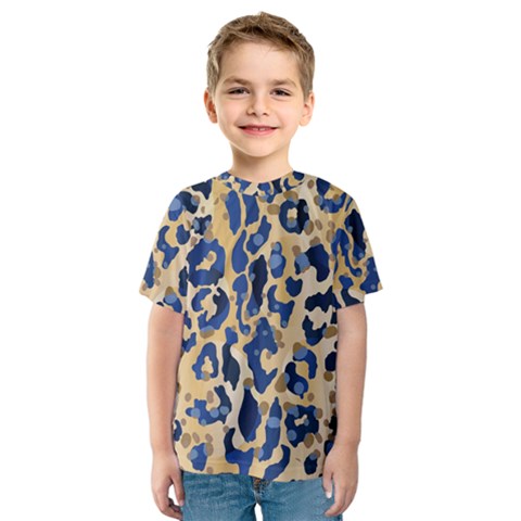 Leopard Skin  Kids  Sport Mesh Tee by Sobalvarro