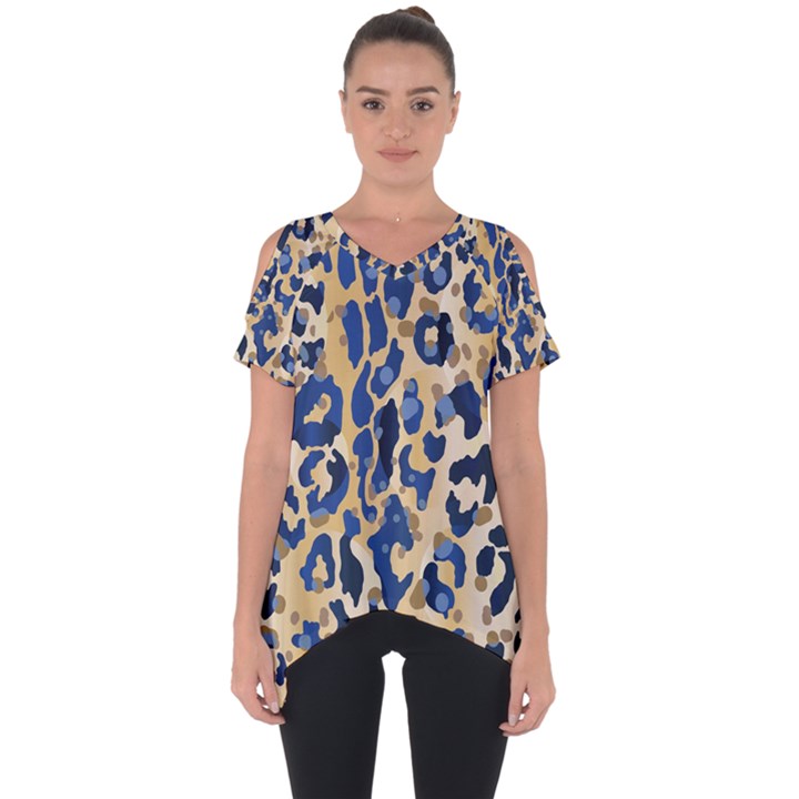 Leopard skin  Cut Out Side Drop Tee