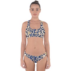 Leopard Skin  Cross Back Hipster Bikini Set by Sobalvarro